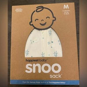 SNOO sack, Size M 2-4 months, new in package white with blue pattern
